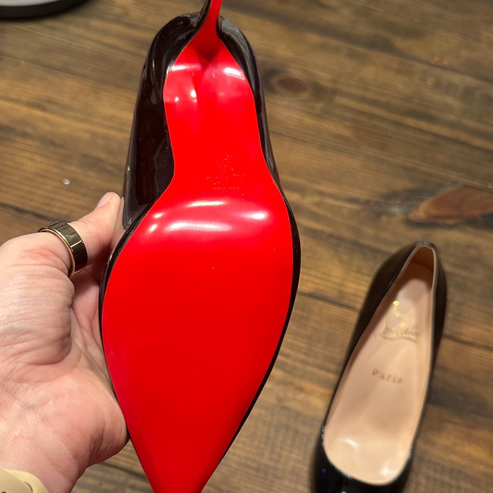 Christian Louboutin Glossy Black Heels - Picture 2 of 5